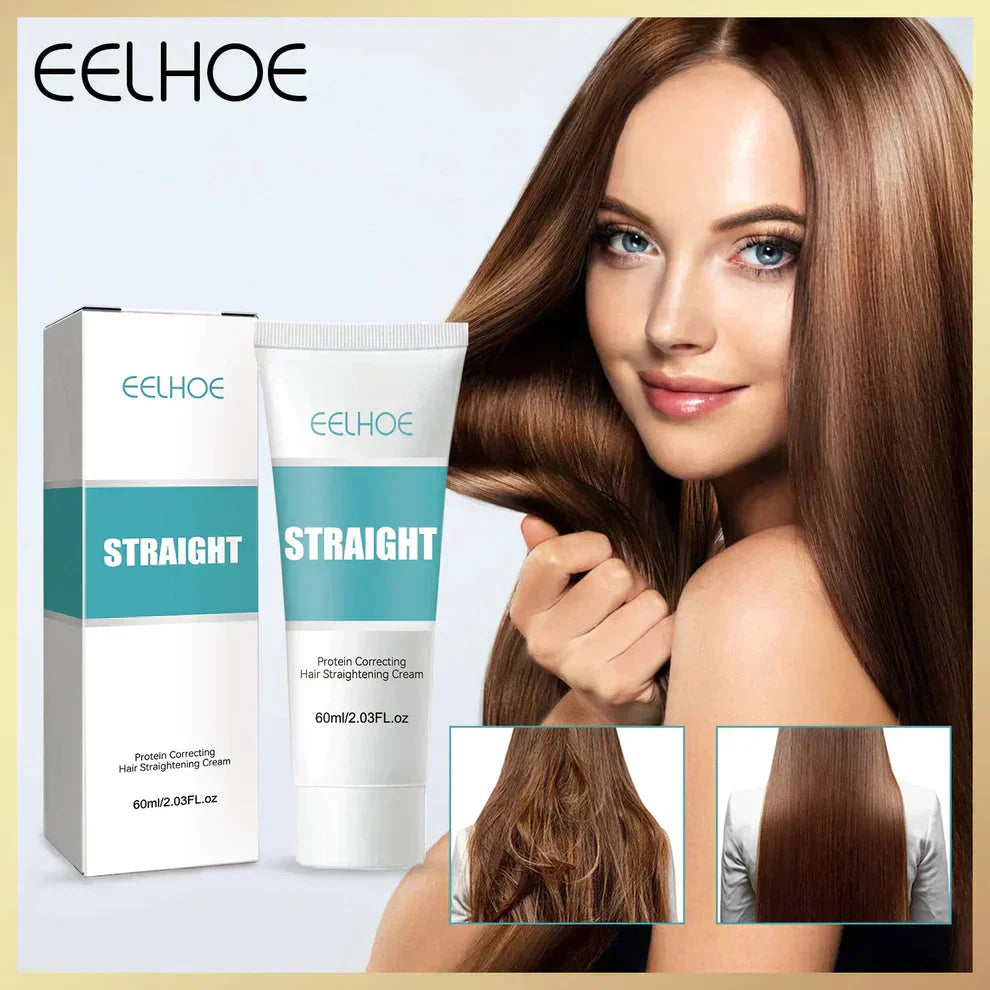 Keratin Hair Straightening Cream (Korean, Unisex) - Silky Smooth Hair for All